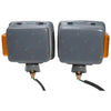 Toyota Landcruiser FJ / HJ / BJ 65-85 LH+RH Front Corner Lights Pair w/Grey Base