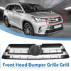 Toyota Highlander Front Upper Hood Bumper Grille Grill Black (2017–2019)