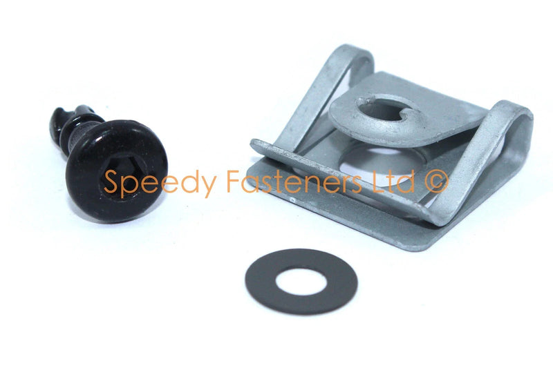 Motorcycle Nero dzus Esagonale Allen Sgancio Rapido 17mm carenatura Fissaggio