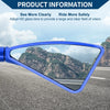 Make Model Motorcycle Rear View Mirrors Triangle Blue Aluminum Alloy