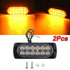 Car / Truck Signal Lamps 2 x Amber 12-LED 36W Light Bar