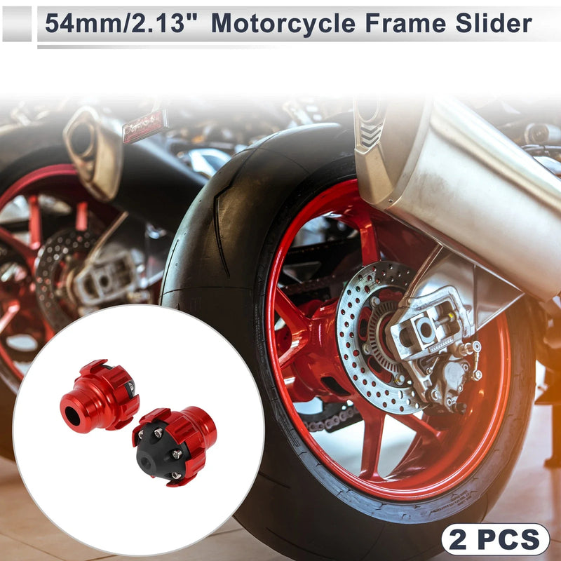 Make Model 15.6mm Aluminum Alloy Motorcycle Slider Frame 2 x Red