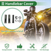 7/8 22mm Motorcycle Hand Grips Cover Kit Handlebar Grips Black Titanium Tone
