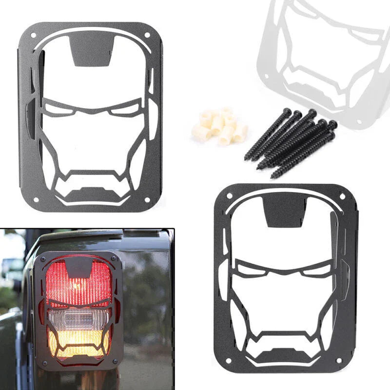 JEEP WRANGLER JK Iron Man Rear Tail Light Covers (2007-2016)