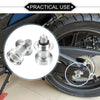 Motorbike Pair / 10mm / CNC Swingarm Spool Slider Stand Silver Tone