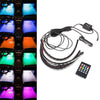 4in1 LED Car Interior Atmosphere Lamp Remote Control Footwell Lights