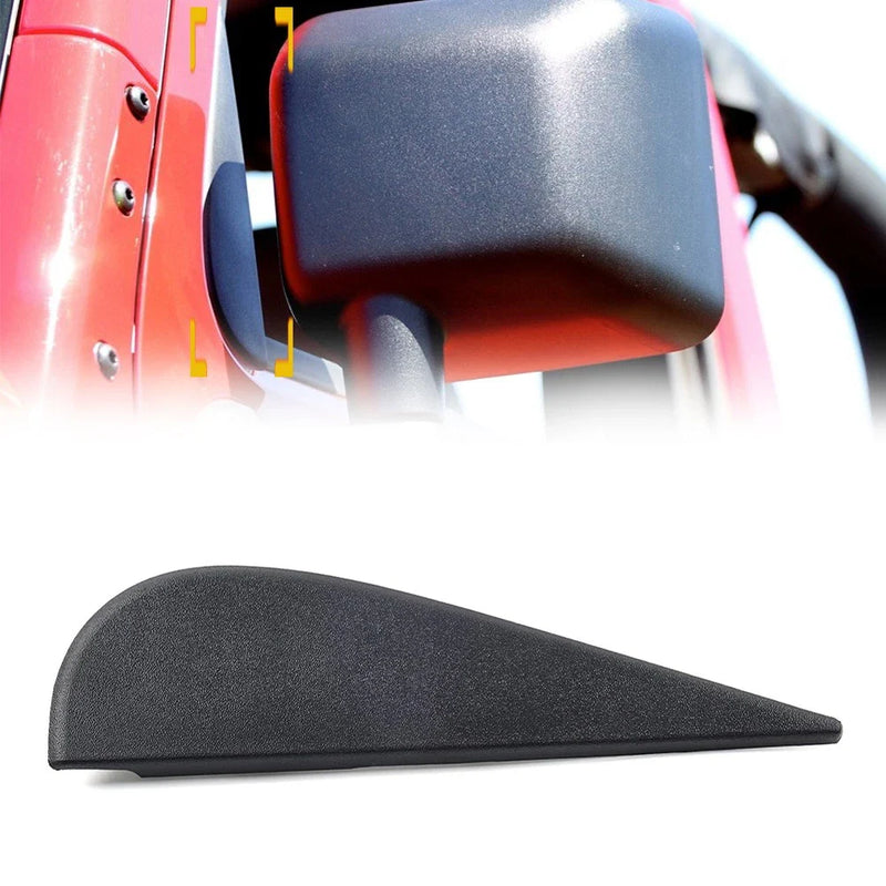 Jeep Wrangler Black Left Door Side Mirror Triangle Flag Applique (2007-2018)