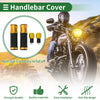 Motorcycle Hand Grips Cover Kit Handlebar End Grips Diamond Pattern Gold Tone