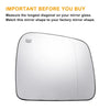 Jeep Dodge Pair Left Right White Mirror Glass Back Heated (2014-2019)
