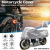 Make Model Motorcycle Cover Half Cover Waterproof 420D-PU Silver Tone