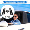 Kia Forte K3 (2009-2012) Black 6 Pcs Door Pillar Window Trim