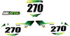Kawasaki KX 65 (2006-2024) Sunrise Style Custom Number Plate Graphics