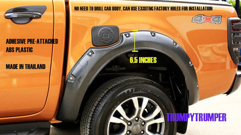 Ford Ranger Ute Wildtrak XLT 6.5" Bolted Fender Flares (2018-2021)