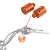 Motorcycle 2 x M8x1.29 Right Mirror Plugs Screws Aluminum Alloy Orange