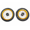 PIT PRO Dirt Bike 15mm Gold Front + 12" Rear Wheel Rim Tire