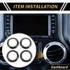 Jeep Wrangler JK JKU (2011-2017) Black AC Vent Dashboard Decoration Rings