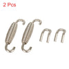 2 x 45mm Motorcycle Exhaust Pipe System Muffler Coil Spring w Pull Hooks