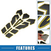 Universal Motorcycle Gas Tank Decal 7.87''x5.59'' Tank Sticker Black Yellow