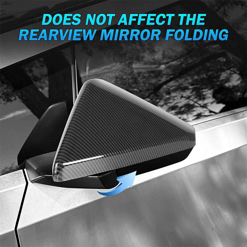 Tesla Cybertruck Carbon Fiber Style Side View Mirror Covers (2024+)