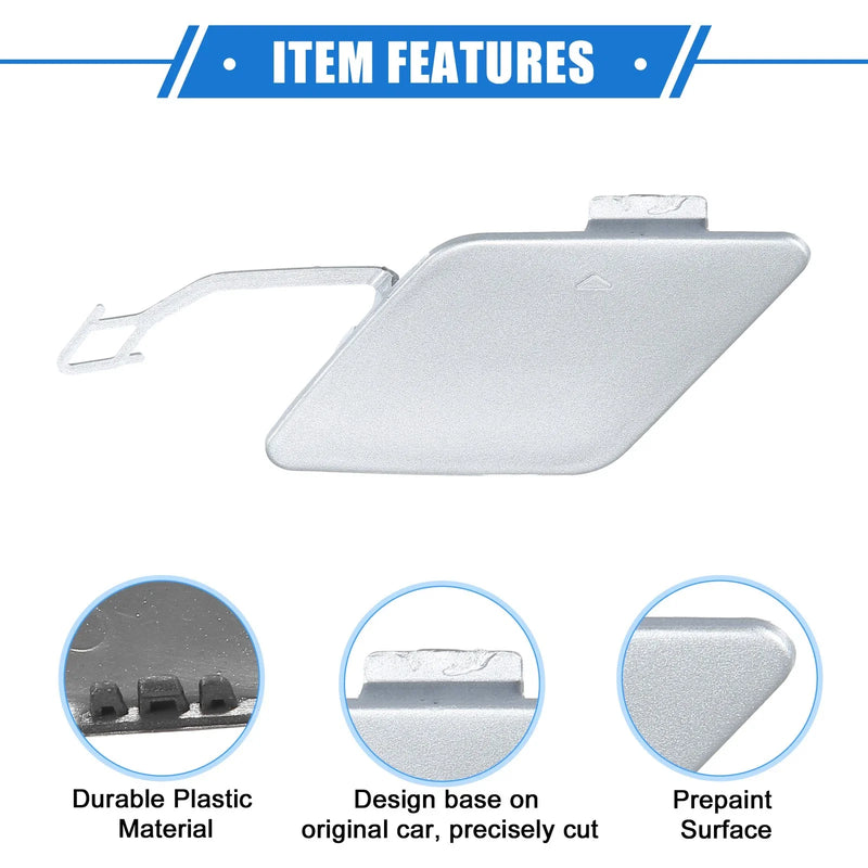 BMW 3 (F30) 2012-2015 Silver Tone Rear Tow Hook Eye Cover Cap