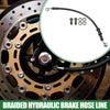 Motorcycle 30cm Braided Hydraulic Brake Line Oil Hose Black Silver Tone