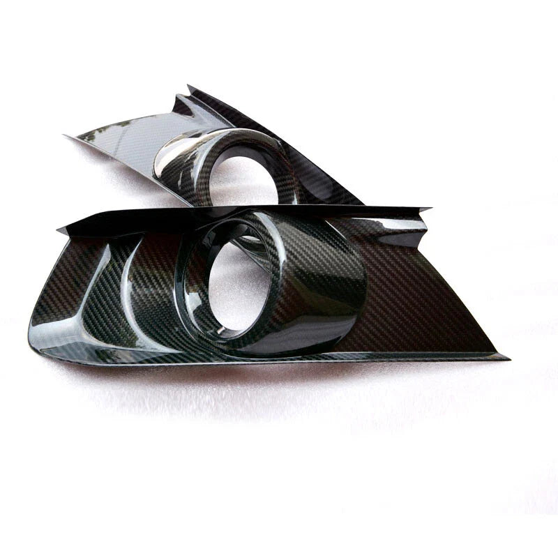 Ford Mustang 2015-17 Real Carbon Fiber Front Bumper Fog Lights  Cover Trim