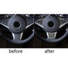 BMW 6 Series E63 E64 Black Carbon Fiber Steering Wheel Cover (2004-2010)
