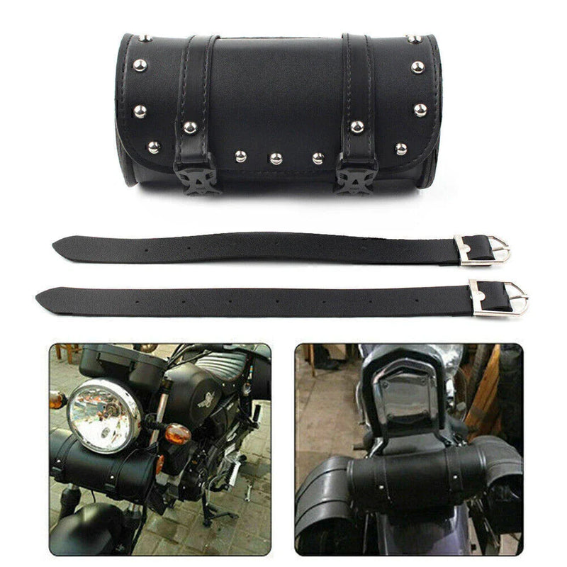 Touring Motorcycle Saddlebag Fork Roll Barrel Bag