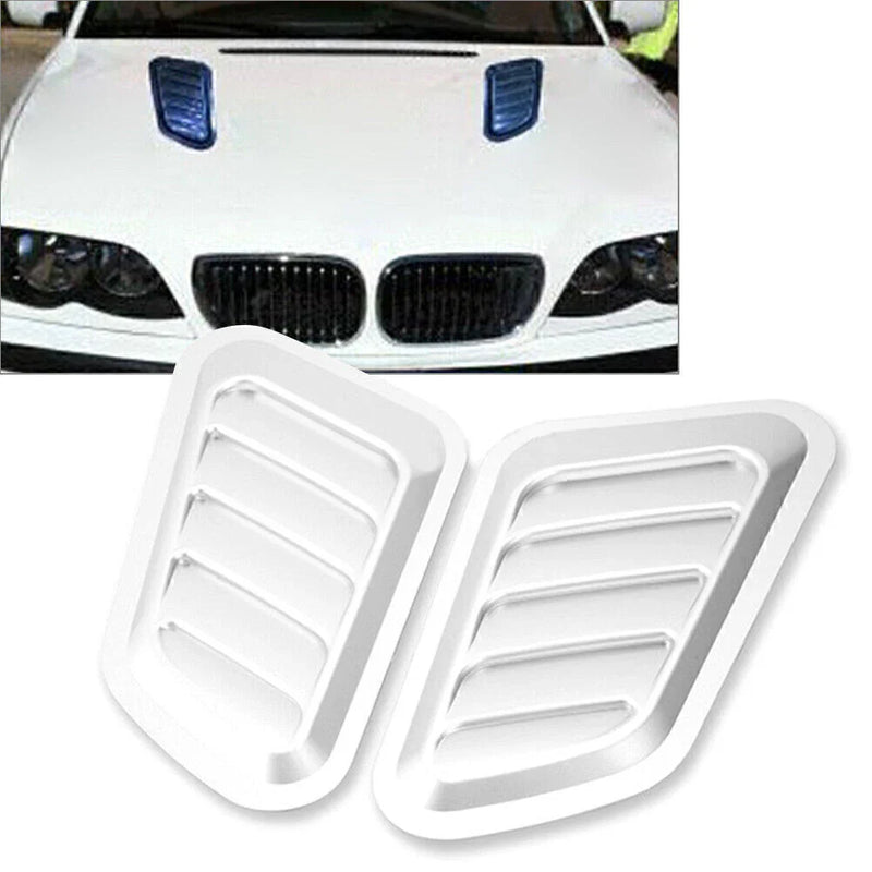 Auto Car Silver Air Flow Intake Hood Scoop Vent Cover (No Year Specified)