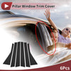 Honda Fit / Jazz (2004-2007) Black 6 Pcs Car Door Pillar Window Trim
