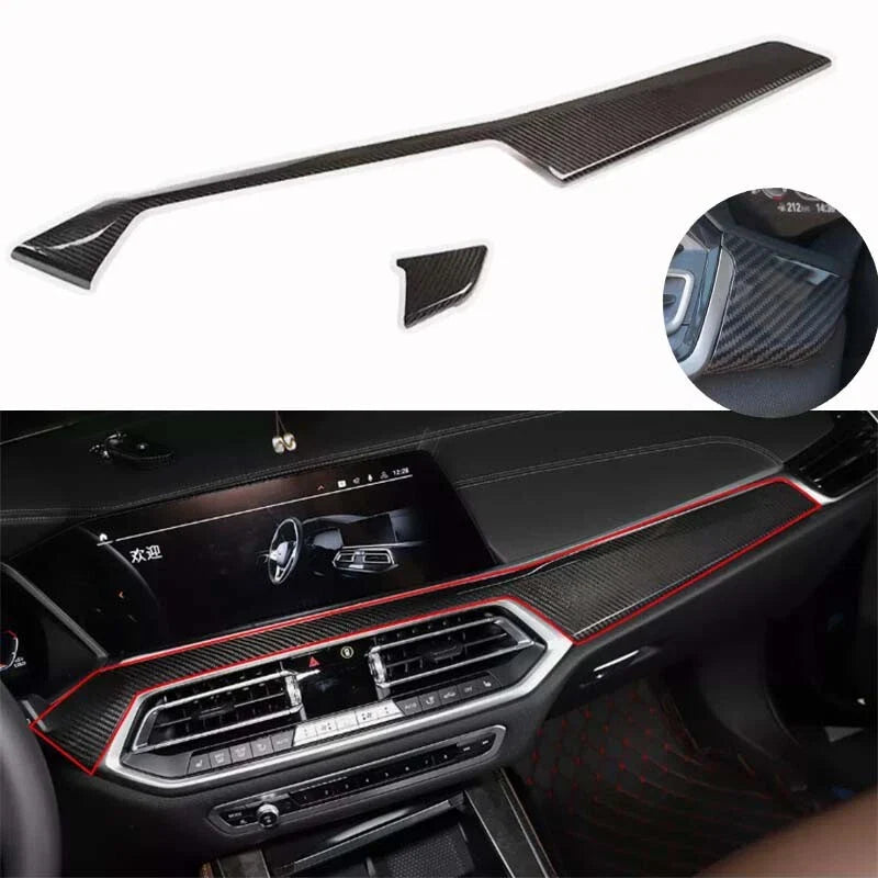BMW X6 G06 2020-2022 LHD Real Carbon Fiber Dashboard Panel Cover Trim Kit
