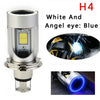 Motorcycle LED Bulb Headlight 25W 2600lm 9003 Angel Eyes