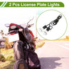 Car / Motorcycle Waterproof White 2 x License Plate Light 12V Led Tag Lamp