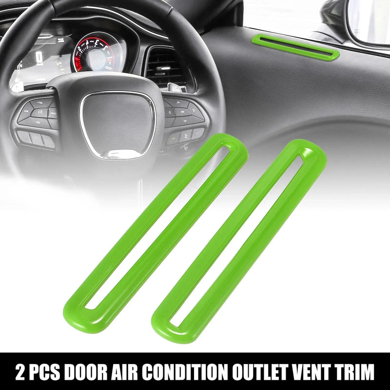 Dodge Challenger (2015-2019) Green 2 x Door Air Condition Outlet Vent Trim