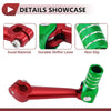 Bosuer M5 Red Green Silver Tone Folding Motorcycle Gear Shift Lever