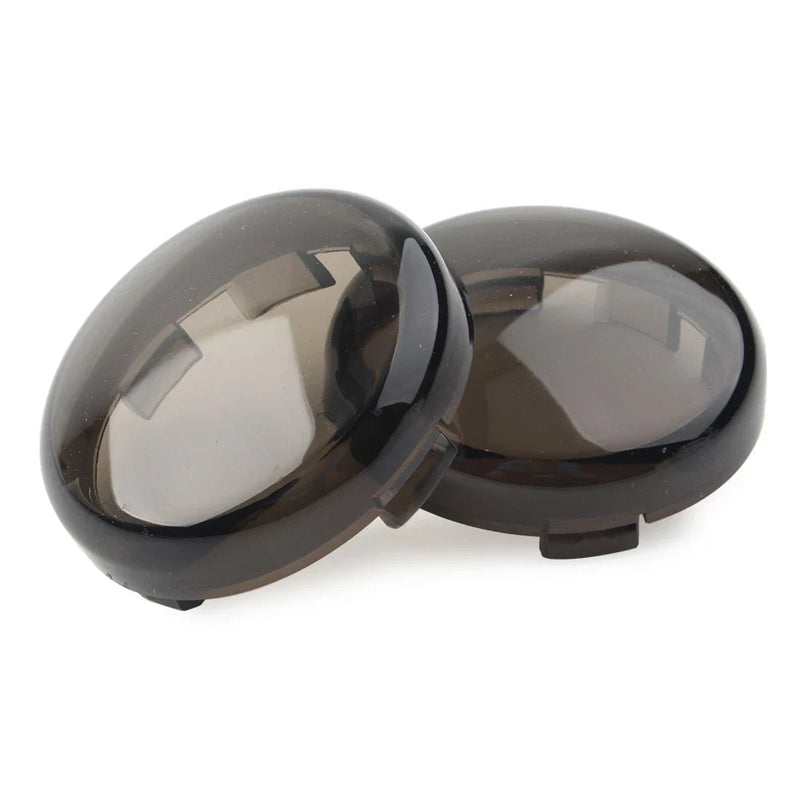 Harley Touring Softail Dyna 2 x Turn Signal Lens Lights Smoke Covers