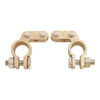 2 x Battery Pole Terminals with Clear Labels
