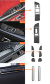 Carbon Fiber Interior Door Handle Window Switch Cover Trim Fits Challenger 2015+