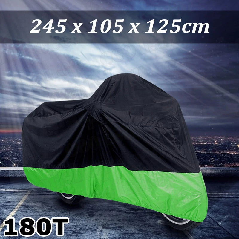 Suzuki GSXR GSX-R 600 750 1000 1100 XL / Black+Green Motorcycle Cover /
