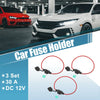3 x DC 12V Car ATC Blade Style Mini Fuse Holder with 30A Fuse