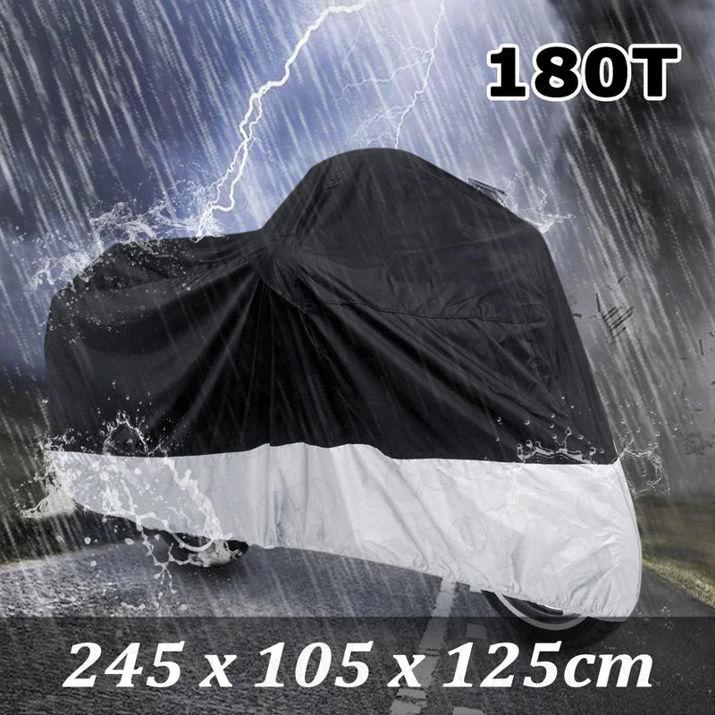 Kawasaki Ninja EX500 500R / 650R EX650 XL 180T Black+Silver Motorcycle Cover