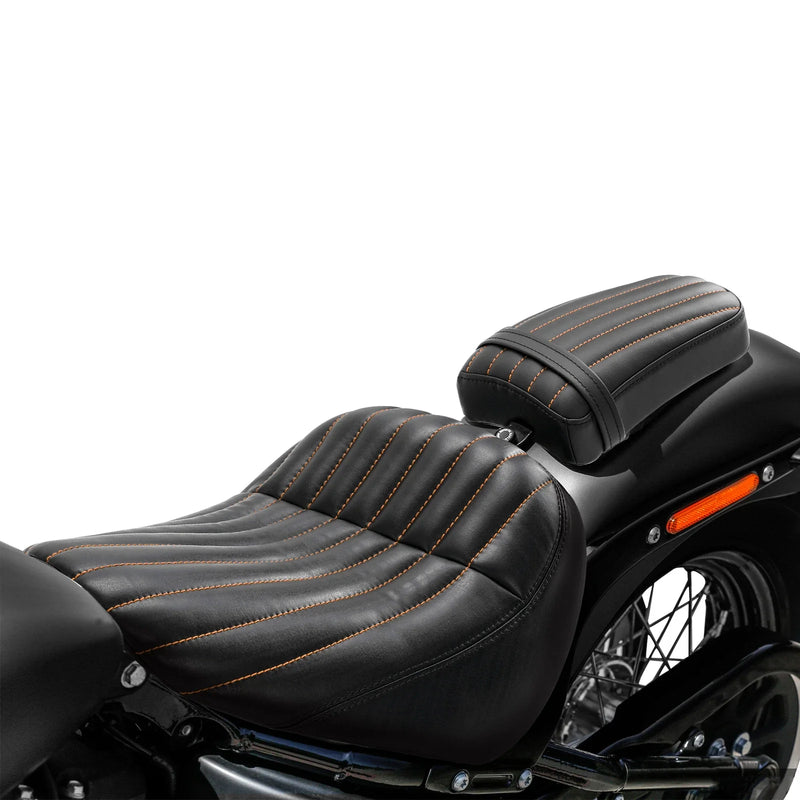 Harley Street Bob Black Orange Seats (2018-2024)