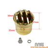 Custom Chopper Bobber 1.75" Brass Exhaust Tip (Universal)