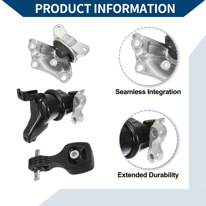 Honda Civic 1.8L Engine Motor Trans Mount Set (2012-2014)