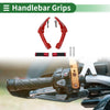 Motorcycle Aluminum Rubber Red Hand Grips Cover Kit