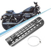 Motorcycle Set Exhaust Heat Shield Muffler Cover Carbon Fiber Pattern Black