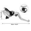 7 / 8" 22mm Motorcycle Handlebar Silver Tone 1 Pair Brake Clutch Pump Lever