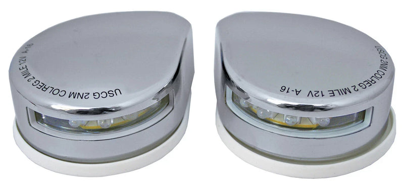 Boat Navigation Light LED Side Lights USCG COLREGS Horizontal Mount