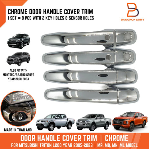 Mitsubishi Triton Ute Chrome Door Handle Cover Trim (2005-2023)