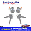 Door Lock Safety Key Set L+R Fits Mitsubishi L200 Triton Pickup UTE 1986-96 D08